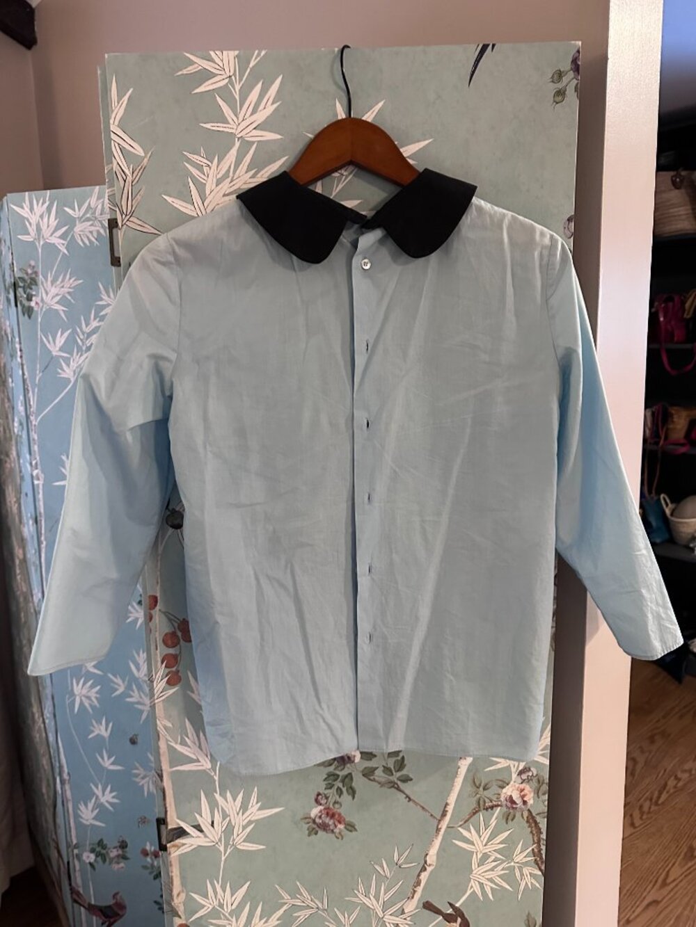 Miu Miu Cotton Mid-Length Sleeve Shirt - Picture 3 of 3
